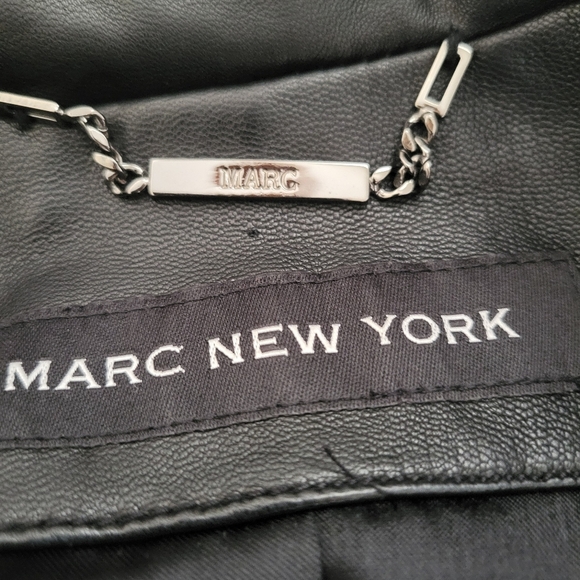 Marc New York Leather Coat • All Black • 3/4 Length • Size Medium - Picture 8 of 11